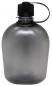 Preview: MFH US Feldflasche 1Liter schwarz-transparent BPA-frei