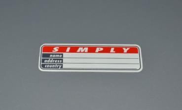 Givi Z248 Namensschild "SIMPLY" für Topcase E42 Simply