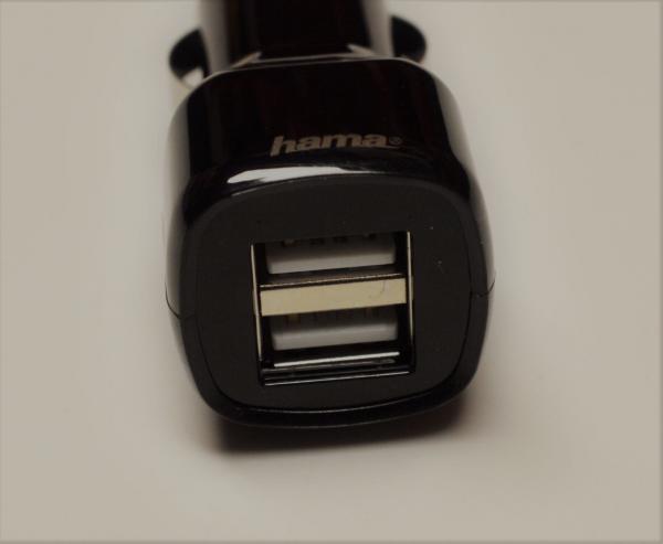 Hama Kfz-Ladegerät, 2-fach USB, 2.4 A, schwarz