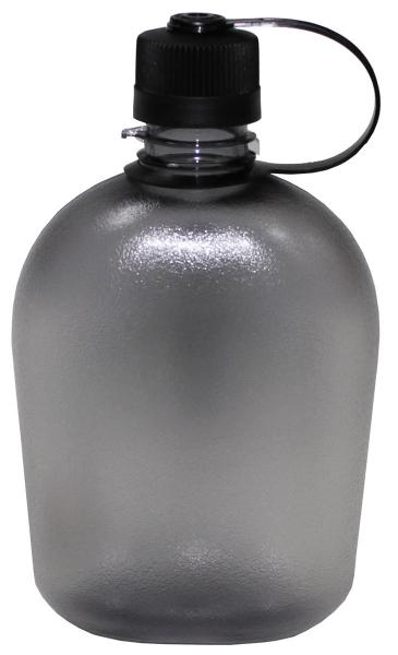 MFH US Feldflasche 1Liter schwarz-transparent BPA-frei