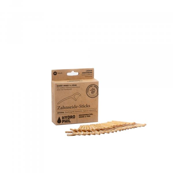 Hydrophil Zahnseide - Sticks aus Bambus 20 Stück